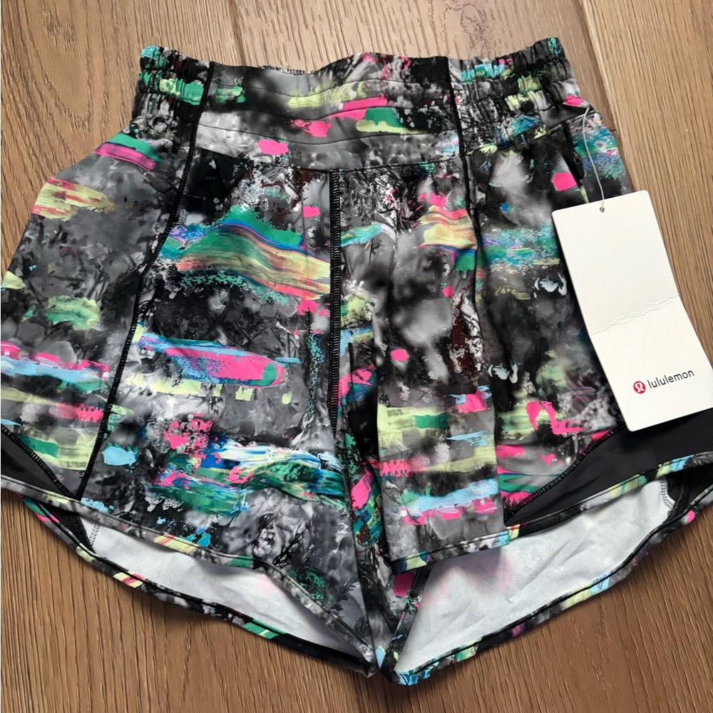 lululemon athletica Black and Pink Athletic Shorts